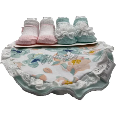 Tahari Baby Essentials Bundle Socks & Turban (Blue)