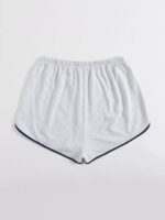 Women's stretch shorts with embroidered letters - Image 6