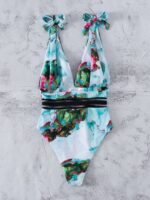 floral print ruffled one-shoulder swimsuit - Image 5
