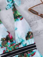 floral print ruffled one-shoulder swimsuit - Image 6