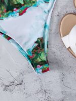 floral print ruffled one-shoulder swimsuit - Image 3