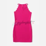 Scalloped Halter Neck Dress - Image 4