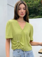 Pearl Puff Sleeve Blouse - Image 8