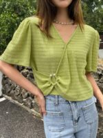 Pearl Puff Sleeve Blouse - Image 7