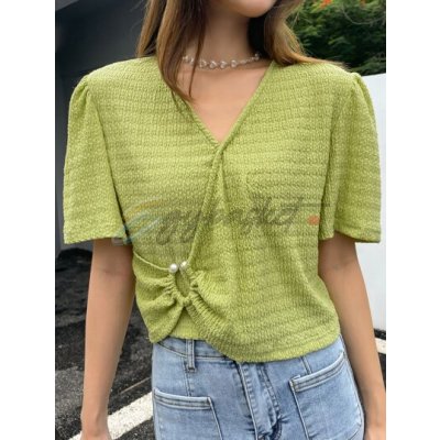 Pearl Puff Sleeve Blouse