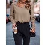 Solid Button Back Blouse