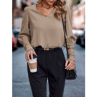 Solid Button Back Blouse