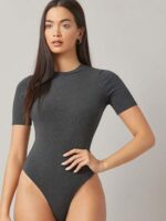 SHEIN BASICS Solid Form Fitted Bodysuit - Image 7