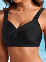 SHEIN Swim Summer Beach Twist Push Up High Waisted Bikini Set - Image 2