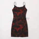 SHEIN Plus Lettuce Trim Chinese Dragon Print Dress - Image 5