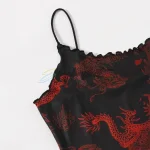 SHEIN Plus Lettuce Trim Chinese Dragon Print Dress - Image 4