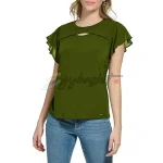 Calvin Klein Blouse Top in Ivy Green