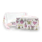 Makeup Bag Set Double Dose of Beauty Essential Makeup Bag Duos Clear & Chic