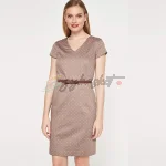 Elegant S. Oliver Comma Brand Polka Dot Dress with Belt