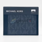 Michel Kors Men Leather Wallet Black Pattern - Image 3