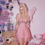 Butterfly Embroidery Tie Backless Dress - Image 2