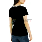 v neck Tommy Hilfiger women basic shirt  black - Image 3