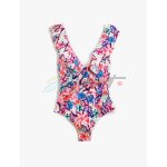 floral print ruffled swimsuit - Image 5