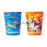 Brush Buddies 2 tooth brush kids with 2 rinsing cups and 2 brush caps boys hot wheel - Image 4