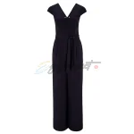 Elegant Black Cap-Sleeve Jumpsuit by Comma, S.Oliver - Image 4