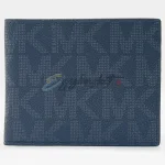 Michel Kors Men Leather Wallet Black Pattern - Image 4
