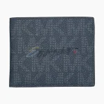 Michel Kors Men Leather Wallet Black Pattern - Image 6