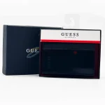 Guess Men Foldable Wallet Genuine Leather Black