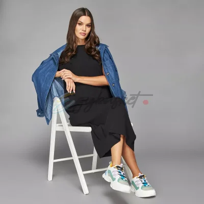 Plain midi dress