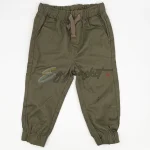 Ben Sherman baby boy clothes Casual Outfit Set Blue Plaid Shirt and Olive Green Trousers - Image 4