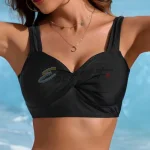 SHEIN Swim Summer Beach Twist Push Up High Waisted Bikini Set