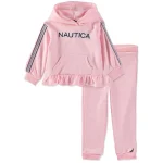 Nautica Girls’ Pink Hoodie and Jogger Set - Image 5