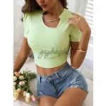 Women Ribbed Crop Top