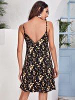 Double V-neck Floral Cami Dress - Image 6