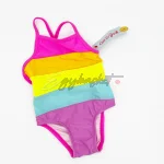 Cat & Jack Pink Pastel Panels striped swimsuit - Image 2