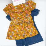 Little Lass Denim and Floral Outfit for Little Ones