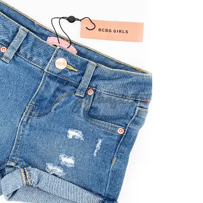 BCBG Girls’ Roll-Up Cuff Denim Shorts