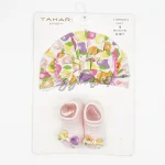 Tahari Baby Socks and Turban (Colorful)