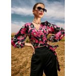 Floral Tie Waist Blouse