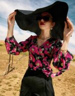 Floral Tie Waist Blouse - Image 3