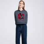 SHEIN EZwear Graphic Phrase & Character Hooded Thermal Hooded Hoodie