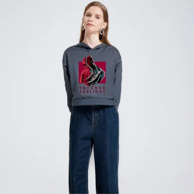 SHEIN EZwear Graphic Phrase & Character Hooded Thermal Hooded Hoodie