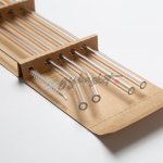 ECVV Glass Transparent Straw Set 5 Pieces - 4 x Straws, 1 x Brush - Image 4