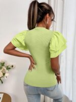Shein Ribbed Knit Butterfly Sleeve Top - Image 6