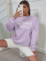 SHEIN Lilac Graphic Sweatshirt