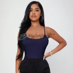 SHEIN PETITE Solid Slim Cami Summer Tank Top