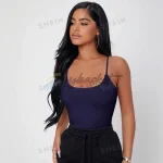 SHEIN PETITE Solid Slim Cami Summer Tank Top - Image 3
