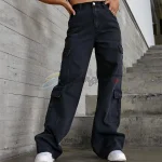 SHEIN EZwear Zipper Fly Flap Pocket Boyfriend Jeans - Image 2
