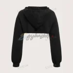 SHEIN EZwear Drawstring Super Crop Hoodie - Image 3
