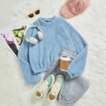 SHEIN EZwear Blue Women's Sweatshirt