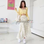 SHEIN DAZY High Waist Floral Print All Over Skirt